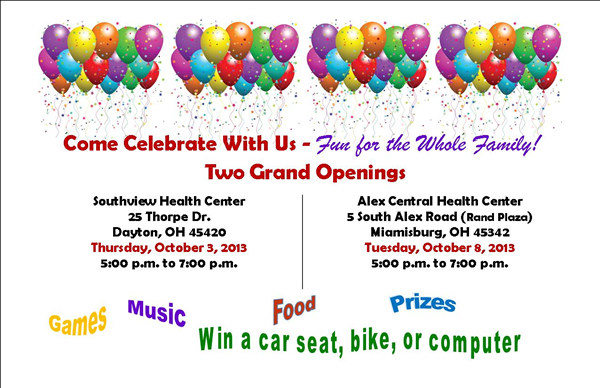2 Grand Openings - new CHCGD Centers